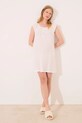 Bavlněná noční košile women'secret pletenina béžová 3639173