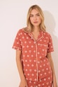 women'secret set de pijama de bumbac 3139909 portocaliu SS25