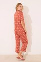 women'secret piżama bawełniana 3139909 pomarańczowy