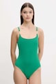 Chantelle egyrészes fürdőruha Hera melltartó merevítő nélkül zöld C16WR0