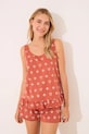 Pamučna pidžama women'secret Mickey Mouse pletivo narančasta 3139894