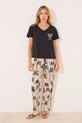 women'secret pijamale de bumbac cu modele negru 3139908