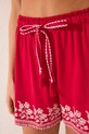 Îmbrăcăminte women'secret pantaloni scurți de pijama din bumbac 3709662 rosu