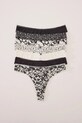 Бавовняні стрінги women'secret 7-pack 4939021 чорний SS25