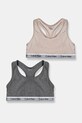Detská podprsenka Calvin Klein Underwear 2-pak jemný vzor sivá G80G800742.PPYA
