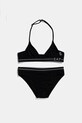 EA7 Emporio Armani costum de baie pentru copii din două piese fund negru 7G000091.AF12213