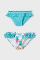 Dětské plavkové kalhotky Mayoral 2-pack hladký tyrkysová 3689.6N.Mini.PPYA