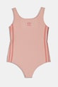 Суцільний дитячий купальник adidas Performance м'яка рожевий JC6253