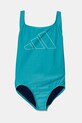 Суцільний дитячий купальник adidas Performance м'яка бірюзовий JJ0431