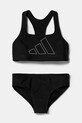 Dvodelne otroške kopalke adidas Performance Prijazno od planeta črna JJ0433