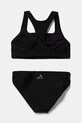 Dvodelne otroške kopalke adidas Performance JJ0433 črna SS25