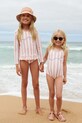 Liewood egyrészes gyerek fürdőruha Suna Stripe Swimsuit rózsaszín LW19673