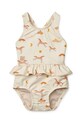 Jednodielne plavky pre bábätká Liewood Amina Baby Printed Swimsuit mäkké béžová LW19981