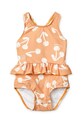 Jednodielne plavky pre bábätká Liewood Amina Baby Printed Swimsuit mäkké oranžová LW19981