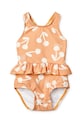 Суцільний дитячий купальник Liewood Amina Baby Printed Swimsuit м'яка помаранчевий LW19981
