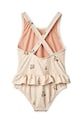 Суцільний дитячий купальник Liewood Amara Printed Swimsuit LW19983 бежевий SS25