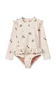 Jednodielne detské plavky Liewood Sille Printed Swimsuit mäkké béžová LW19987