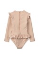 Liewood costum de baie dintr-o bucată pentru bebeluși Sille Baby Seersucker Swimsuit LW20191 portocaliu SS25