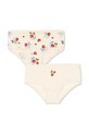 Konges Sløjd figi dziecięce BASIC 2 PACK GIRL UNDERPANTS GOTS 2-pack wzorzyste beżowy KS102257