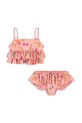 Konges Sløjd costum de baie pentru copii din două piese MANUCA FRILL BIKINI GRS KS102510 roz SS25