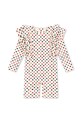 Konges Sløjd costum de baie pentru copii MANUCA FRILL ONESIE GRS moale bej KS102511