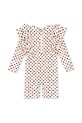 Konges Sløjd costum de baie pentru copii MANUCA FRILL ONESIE GRS KS102511 bej SS25