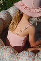 Konges Sløjd costum de baie dintr-o bucată pentru copii FLEURI SWIMSUIT moale roz KS102628