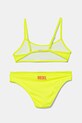 Dvoudílné dětské plavky Diesel MNALAX SWIMSUIT J02297 žlutá SS25