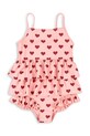 Konges Sløjd costum de baie dintr-o bucată pentru copii MANUCA FRILL SWIMSUIT GRS moale roz KS103264