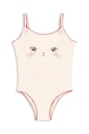 Konges Sløjd costum de baie dintr-o bucată pentru copii KITTY SWIMSUIT GRS KS103274 bej SS25