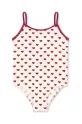 Konges Sløjd costum de baie dintr-o bucată pentru copii BOWIE SWIMSUIT KS103342 bej SS25