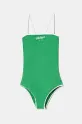 Tommy Hilfiger costum de baie dintr-o bucată pentru copii moale verde UG0UG00791.PPYA