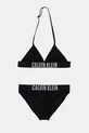 Calvin Klein Jeans kétrészes gyerek fürdőruha nyomtatásos fekete KY0KY00090.PPYA