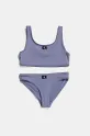 Calvin Klein Jeans dwuczęściowy strój kąpielowy komplet fioletowy KY0KY00093.PPYA