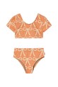 Παιδικό μαγιό δύο τεμαχίων Tinycottons BOWS SWIM SET SS25.271 πορτοκαλί SS25