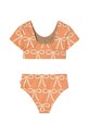 Κοριτσίστικα Παιδικό μαγιό δύο τεμαχίων Tinycottons BOWS SWIM SET SS25.271 πορτοκαλί