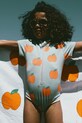 Tinycottons jednoczęściowy strój kąpielowy dziecięcy APPLES SWIMSUIT miękka niebieski SS25.280