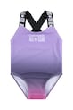 Converse costum de baie dintr-o bucată pentru copii cu modele violet 3CD418