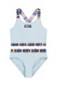 Converse costum de baie pentru copii din două piese moale albastru 4CD419