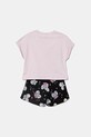 Παιδικές βαμβακερές πιτζάμες United Colors of Benetton 30960P08F.G.Seasonal ροζ SS25