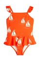 Mini Rodini costum de baie dintr-o bucată pentru copii Sailing boats moale portocaliu 2528010042