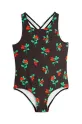 Mini Rodini costum de baie dintr-o bucată pentru copii Lingonberries moale negru 2528010199