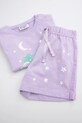 Coccodrillo pijamale de bumbac pentru copii WC5448204PJS violet