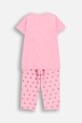 Coccodrillo piżama bawełniana dziecięca WC5448206PJS różowy SS25