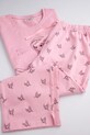 Coccodrillo pijamale de bumbac pentru copii WC5448206PJS roz