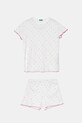 United Colors of Benetton piżama bawełniana dziecięca komplet biały 33ON0P08A.G.Seasonal