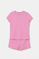 Dječja pamučna pidžama United Colors of Benetton Planet friendly roza 33ON0P08A.G.Seasonal