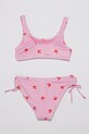United Colors of Benetton costum de baie pentru copii din două piese 3IGW0K02T.G.Seasonal roz SS25