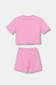 United Colors of Benetton piżama bawełniana dziecięca 30960P08S.G.Seasonal fioletowy SS25