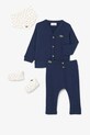 Lacoste pijamale din bumbac pentru bebelusi set bleumarin 4J8405